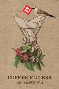 "Picnic" Coffee Filters, size 4, brown